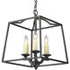 Athena 3 Light 15 inch Natural Black Pendant Ceiling Light